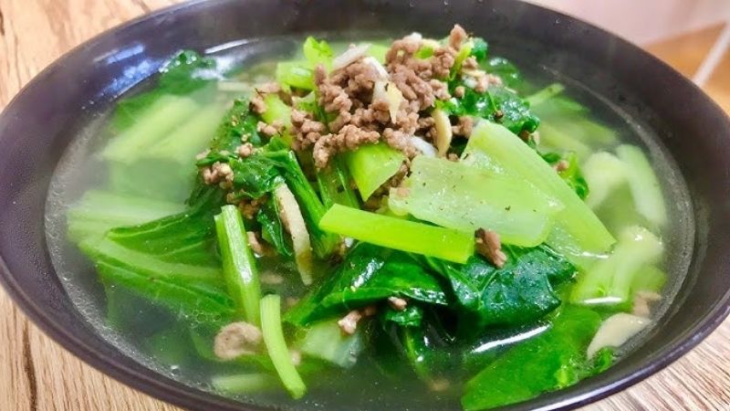 Biến Tấu Canh Cải Chíp Với Các Nguyên Liệu Khác