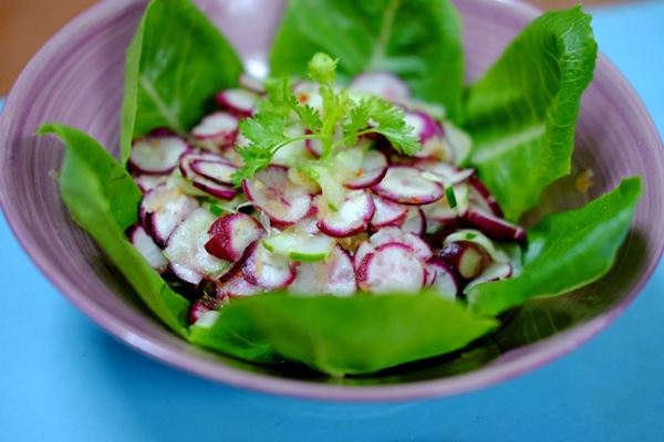 Củ cải đỏ xào tỏi